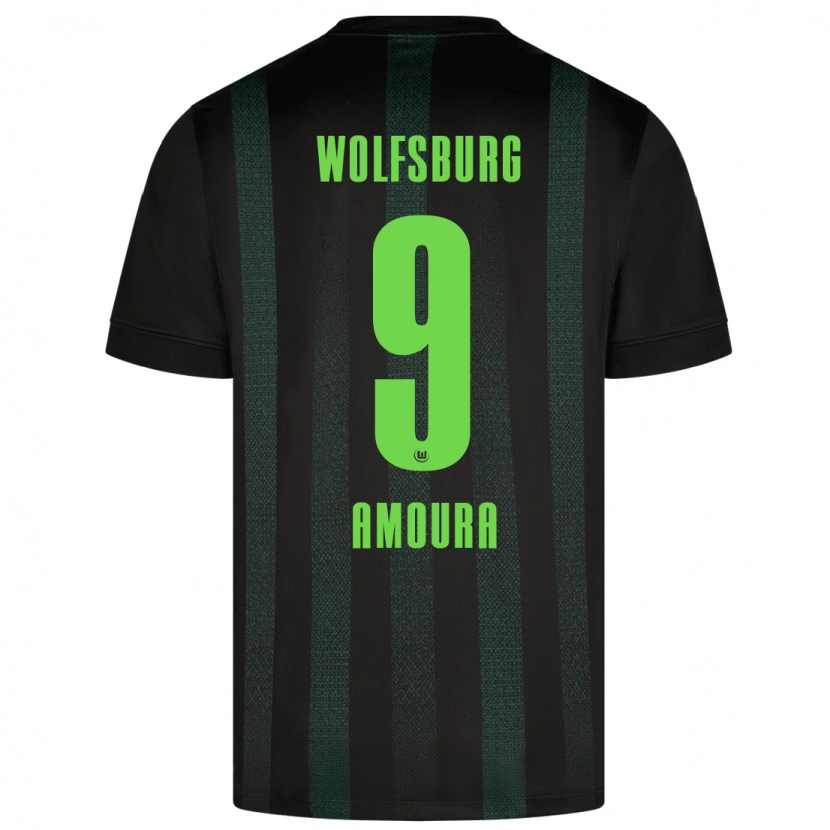 Danxen Niño Camiseta Mohamed Amoura #9 Verde Oscuro 2ª Equipación 2024/25 La Camisa México