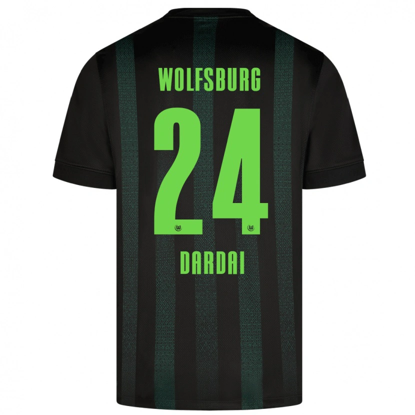 Danxen Niño Camiseta Bence Dárdai #24 Verde Oscuro 2ª Equipación 2024/25 La Camisa México