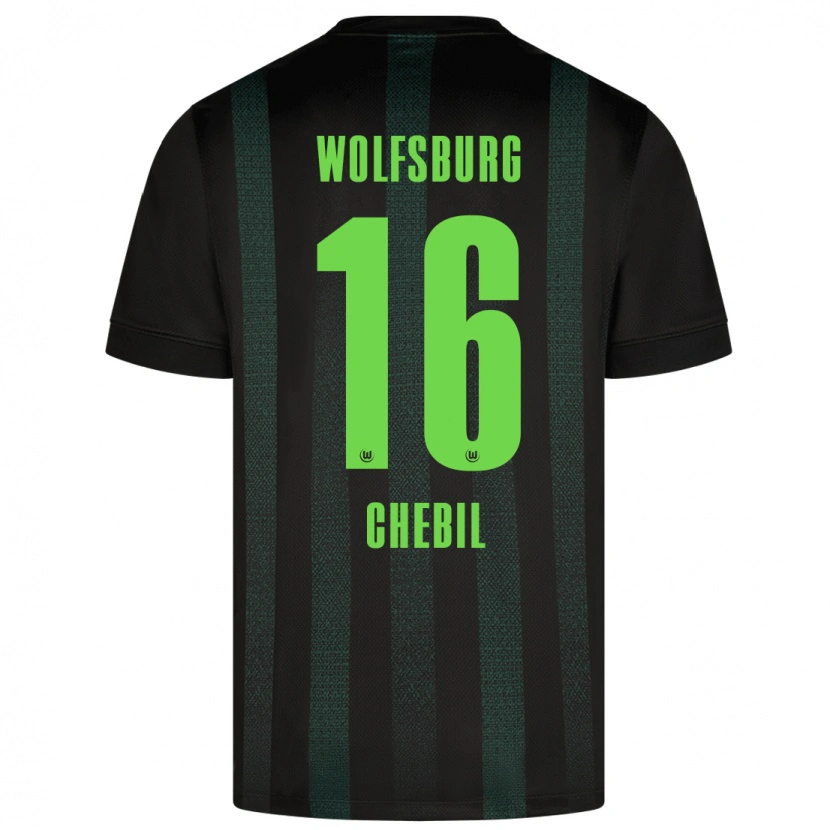 Danxen Niño Camiseta Yasin Chebil #16 Verde Oscuro 2ª Equipación 2024/25 La Camisa México