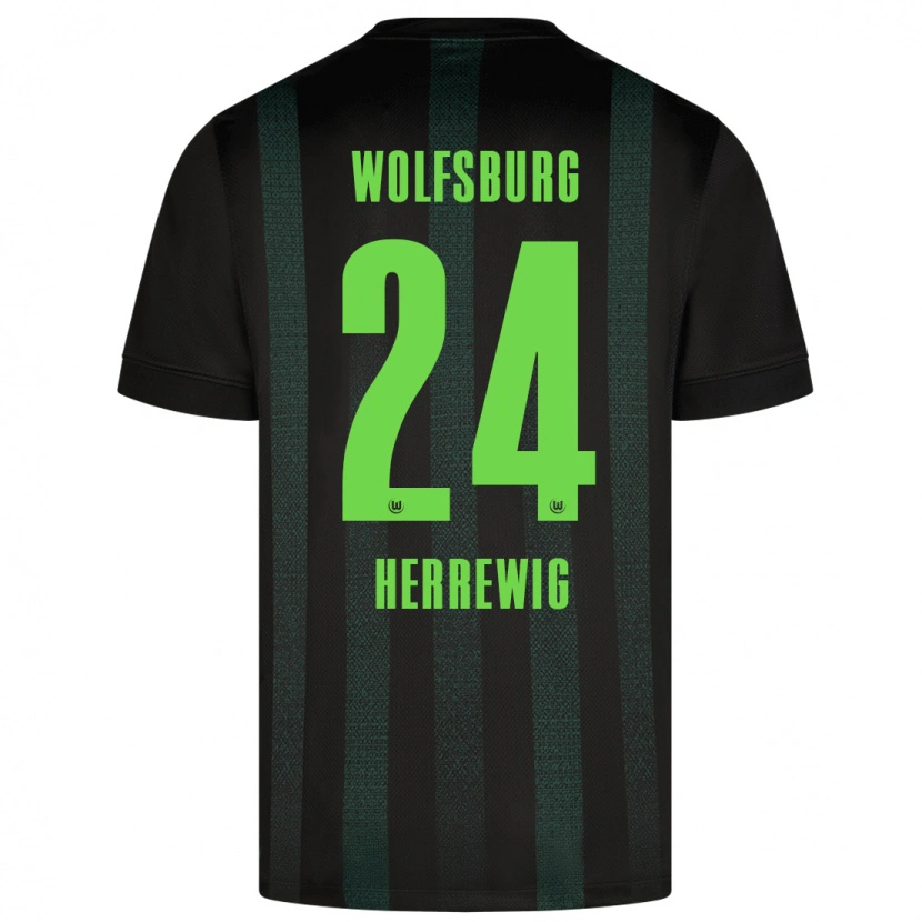 Danxen Niño Camiseta Max Herrewig #24 Verde Oscuro 2ª Equipación 2024/25 La Camisa México