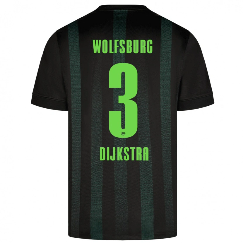 Danxen Niño Camiseta Caitlin Dijkstra #3 Verde Oscuro 2ª Equipación 2024/25 La Camisa México
