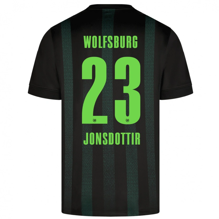 Danxen Niño Camiseta Sveindís Jane Jónsdóttir #23 Verde Oscuro 2ª Equipación 2024/25 La Camisa México