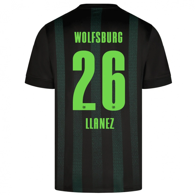 Danxen Niño Camiseta Ulysses Llanez #26 Verde Oscuro 2ª Equipación 2024/25 La Camisa México