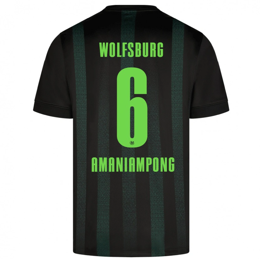 Danxen Niño Camiseta Marces Amaniampong #6 Verde Oscuro 2ª Equipación 2024/25 La Camisa México
