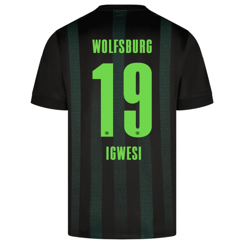 Danxen Niño Camiseta Tyrese Igwesi #19 Verde Oscuro 2ª Equipación 2024/25 La Camisa México