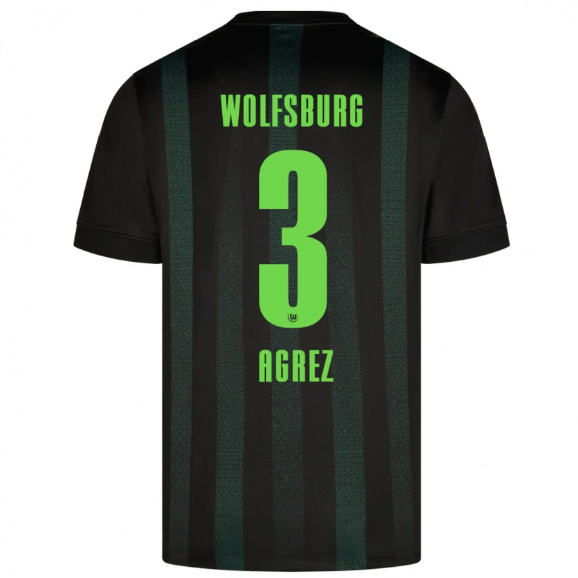 Danxen Niño Camiseta Sara Agrež #3 Verde Oscuro 2ª Equipación 2024/25 La Camisa México