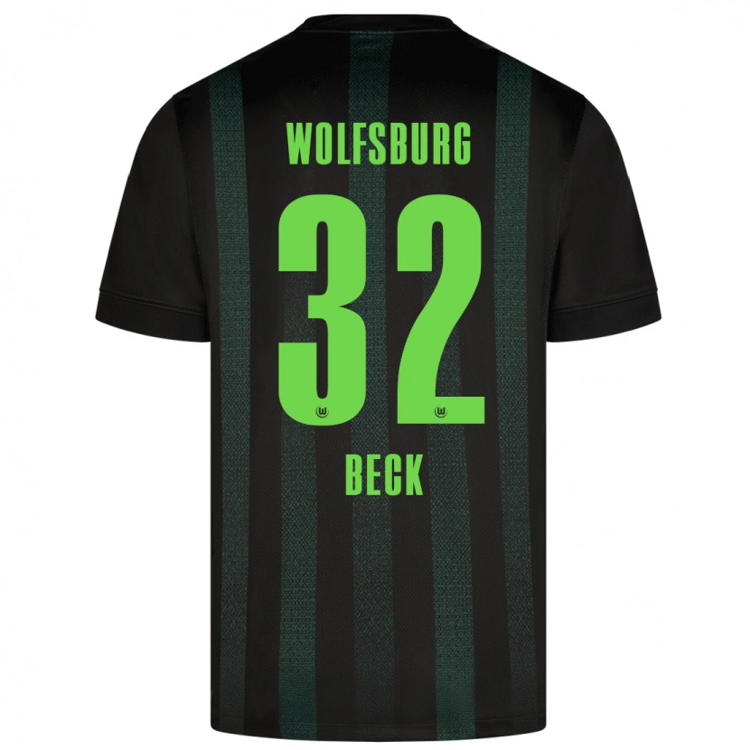 Danxen Niño Camiseta Kiara Beck #32 Verde Oscuro 2ª Equipación 2024/25 La Camisa México