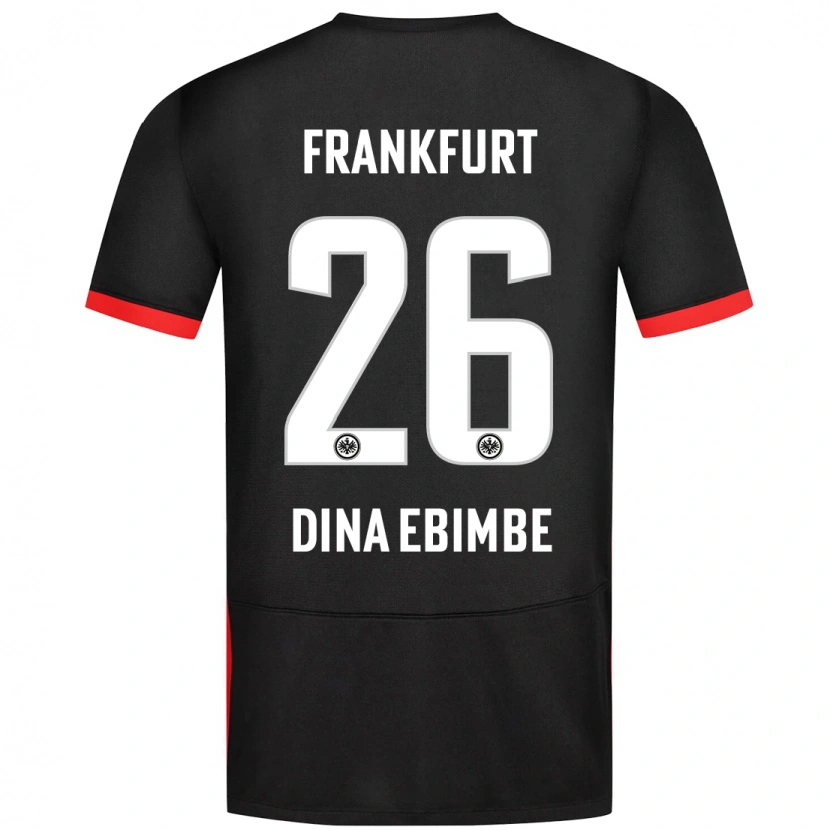 Danxen Niño Camiseta Junior Dina Ebimbe #26 Negro 2ª Equipación 2024/25 La Camisa México