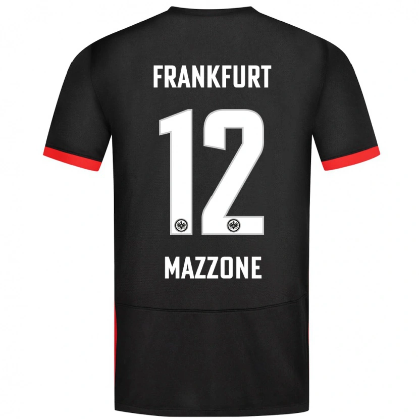 Danxen Niño Camiseta Matteo Mazzone #12 Negro 2ª Equipación 2024/25 La Camisa México