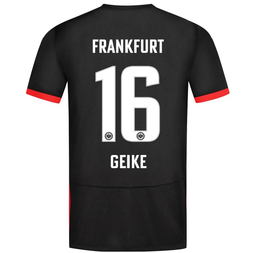 Danxen Niño Camiseta Jonah Geike #16 Negro 2ª Equipación 2024/25 La Camisa México