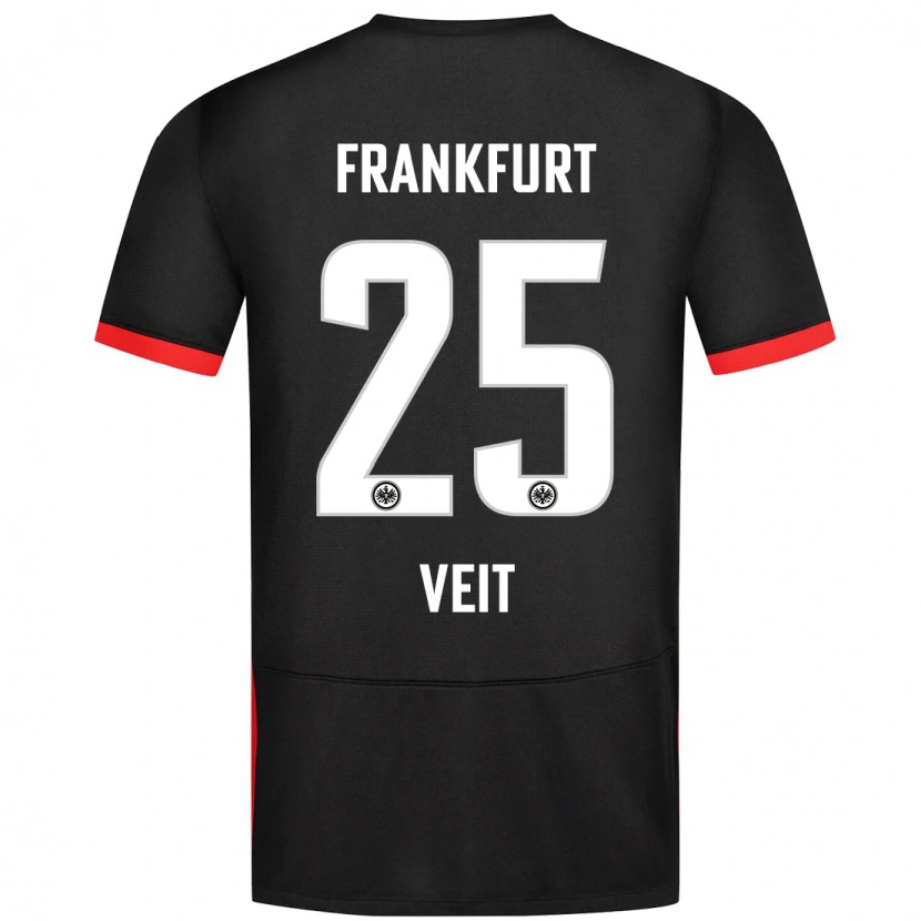 Danxen Niño Camiseta Jella Veit #25 Negro 2ª Equipación 2024/25 La Camisa México