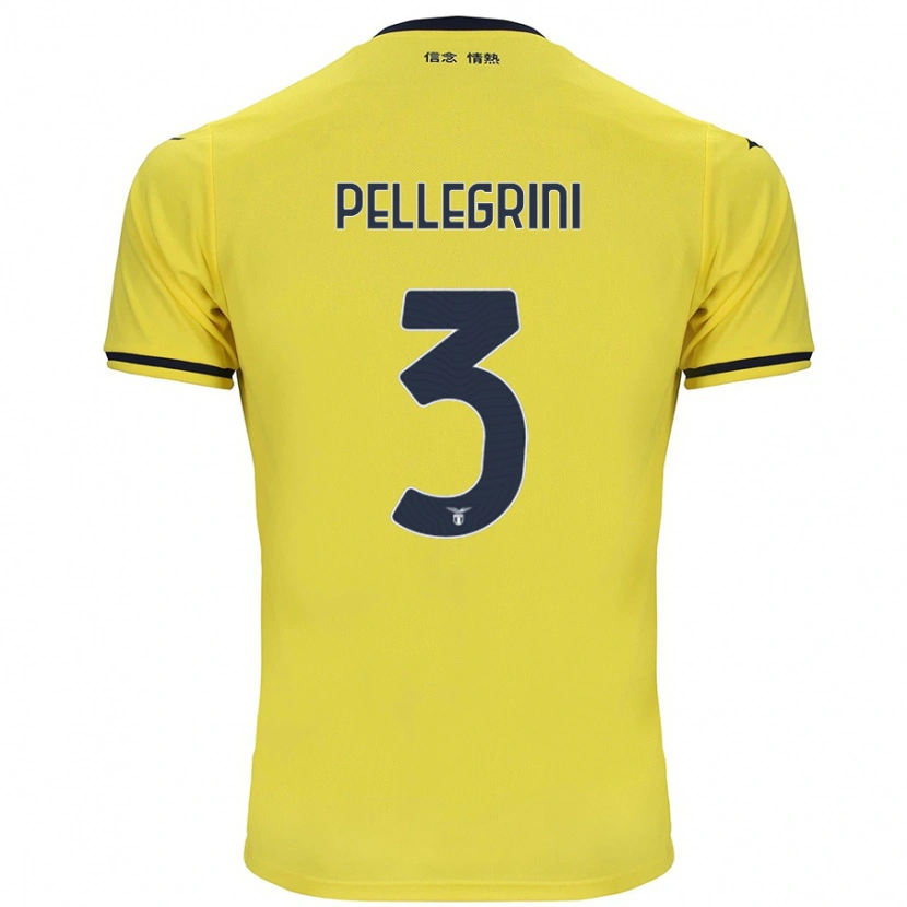 Danxen Niño Camiseta Luca Pellegrini #3 Amarillo 2ª Equipación 2024/25 La Camisa México