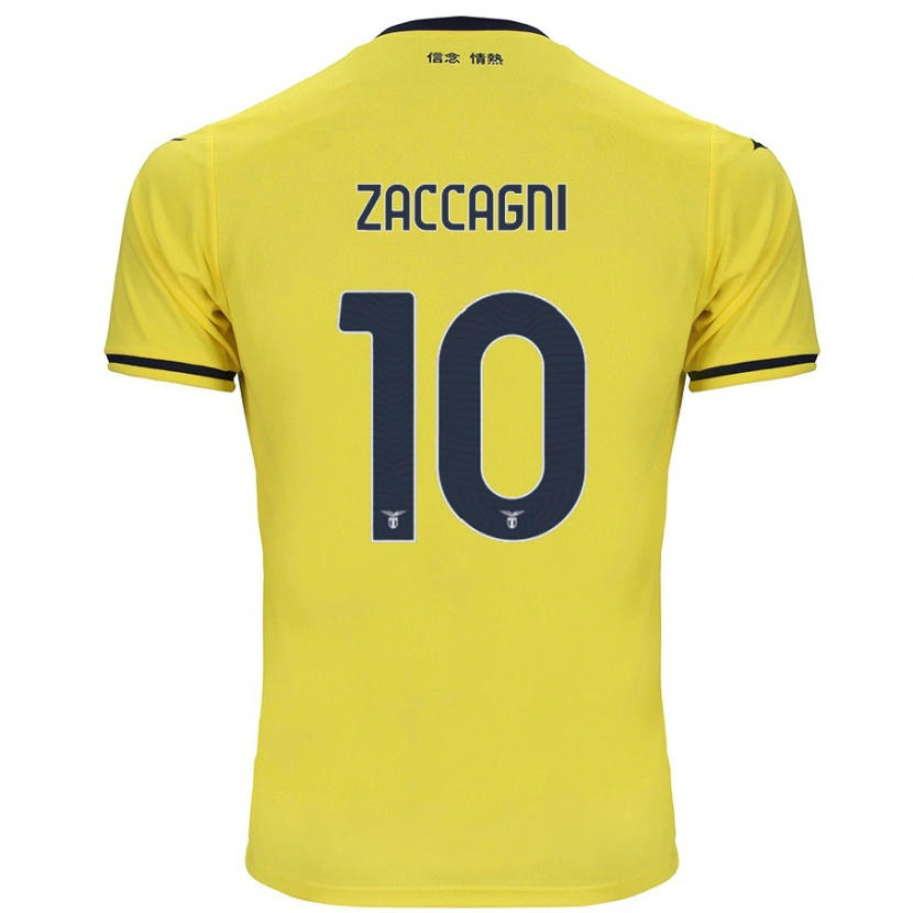 Danxen Niño Camiseta Mattia Zaccagni #10 Amarillo 2ª Equipación 2024/25 La Camisa México