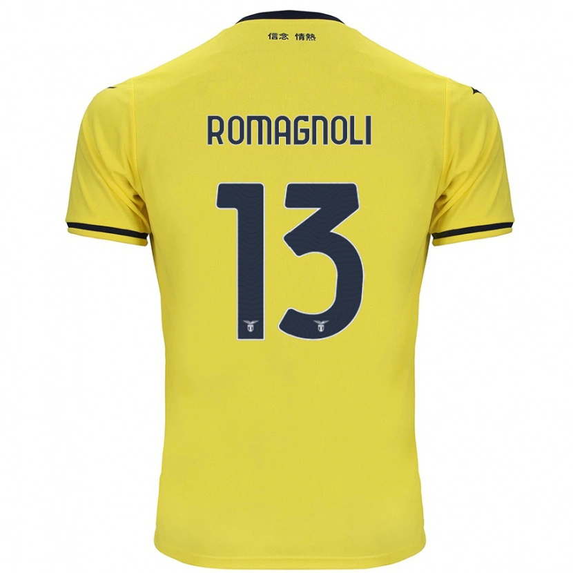 Danxen Niño Camiseta Alessio Romagnoli #13 Amarillo 2ª Equipación 2024/25 La Camisa México