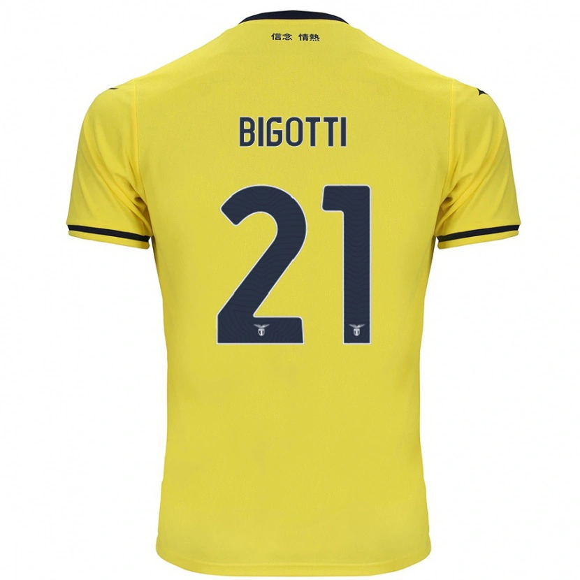 Danxen Niño Camiseta Massimo Bigotti #21 Amarillo 2ª Equipación 2024/25 La Camisa México