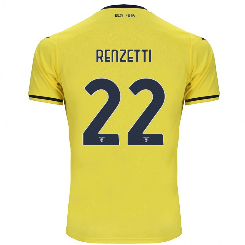Danxen Niño Camiseta Davide Renzetti #22 Amarillo 2ª Equipación 2024/25 La Camisa México