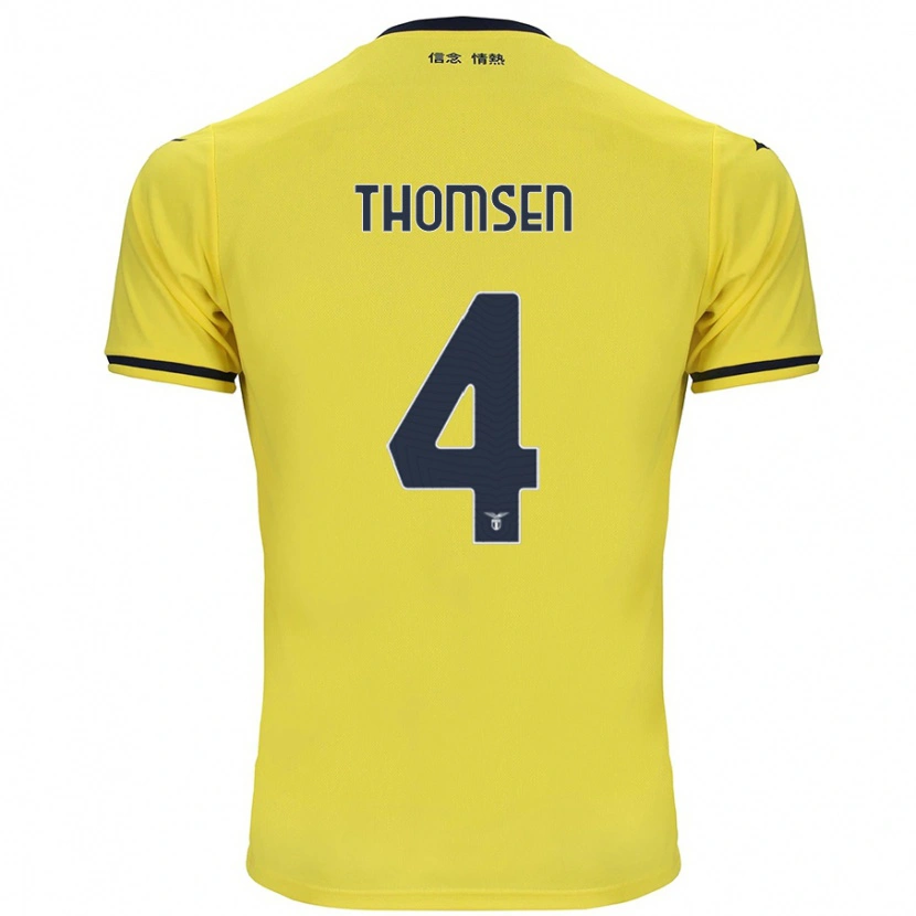 Danxen Niño Camiseta Maria Møller Thomsen #4 Amarillo 2ª Equipación 2024/25 La Camisa México