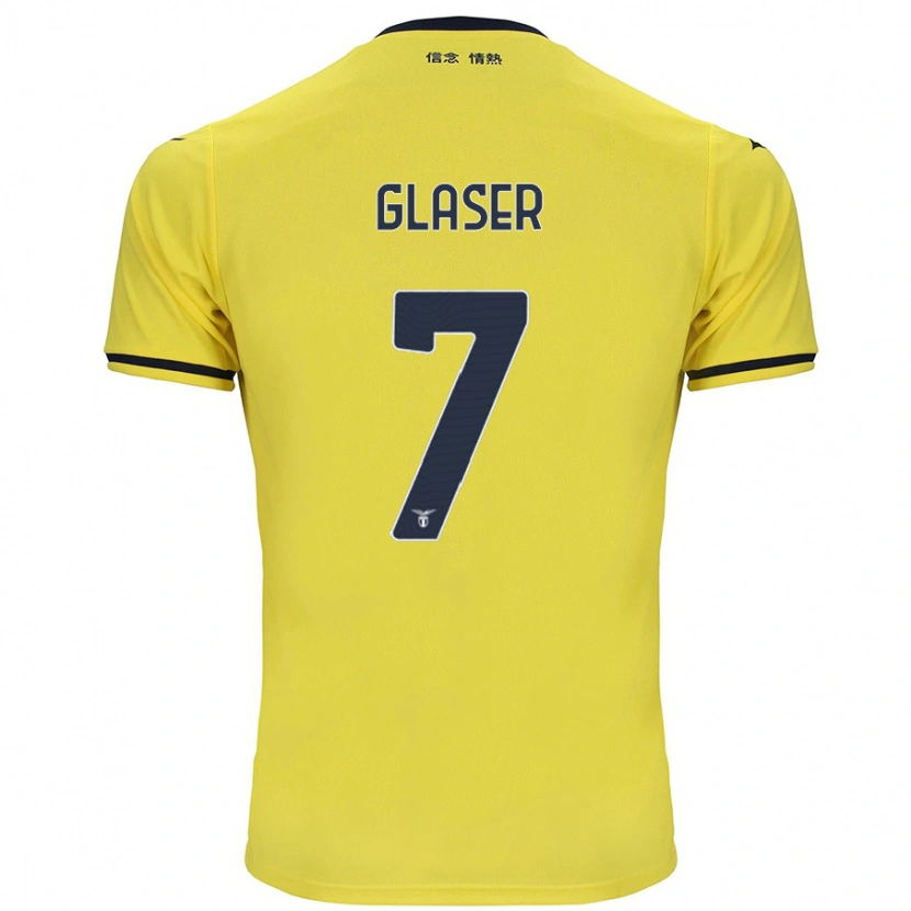Danxen Niño Camiseta Julia Glaser #7 Amarillo 2ª Equipación 2024/25 La Camisa México