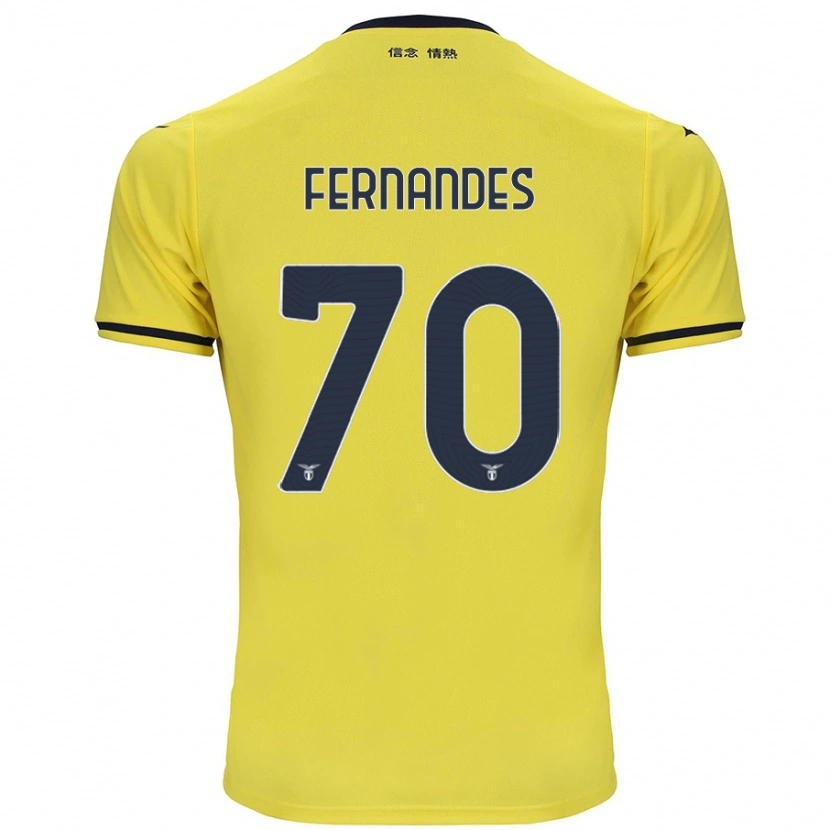 Danxen Niño Camiseta Saná Fernandes #70 Amarillo 2ª Equipación 2024/25 La Camisa México