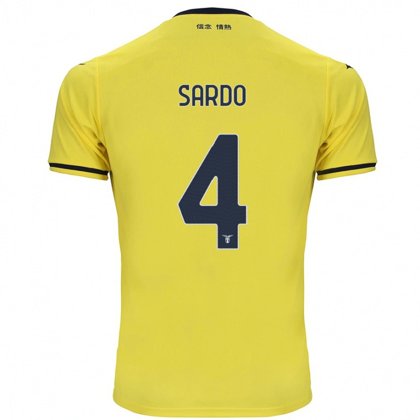 Danxen Niño Camiseta Jacopo Sardo #4 Amarillo 2ª Equipación 2024/25 La Camisa México
