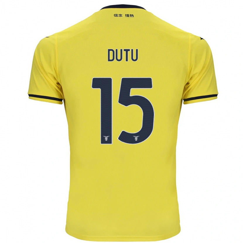 Danxen Niño Camiseta Matteo Dutu #15 Amarillo 2ª Equipación 2024/25 La Camisa México