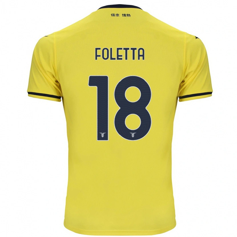 Danxen Niño Camiseta Isabella Foletta #18 Amarillo 2ª Equipación 2024/25 La Camisa México