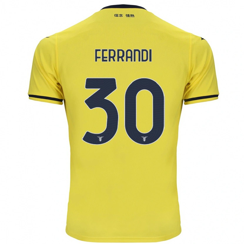 Danxen Niño Camiseta Giulia Ferrandi #30 Amarillo 2ª Equipación 2024/25 La Camisa México