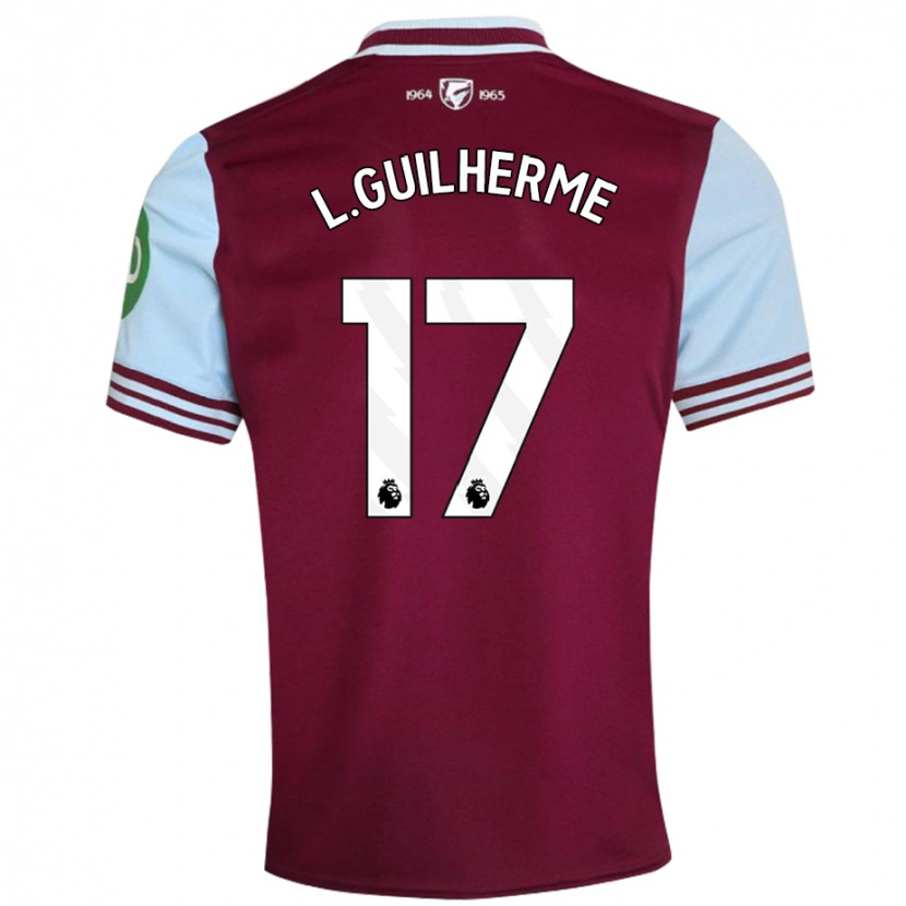 Danxen Hombre Camiseta Luis Guilherme #17 Rojo Oscuro 1ª Equipación 2024/25 La Camisa México