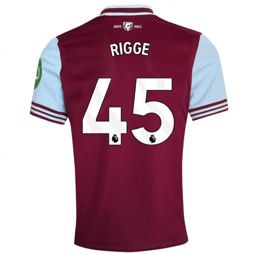 Danxen Hombre Camiseta Daniel Rigge #45 Rojo Oscuro 1ª Equipación 2024/25 La Camisa México