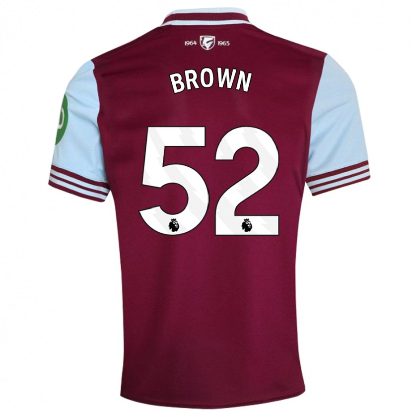 Danxen Hombre Camiseta Luis Brown #52 Rojo Oscuro 1ª Equipación 2024/25 La Camisa México