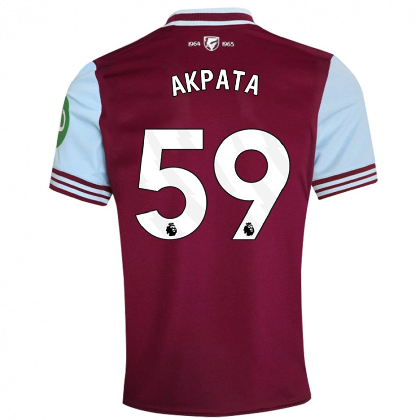 Danxen Hombre Camiseta Tyron Akpata #59 Rojo Oscuro 1ª Equipación 2024/25 La Camisa México