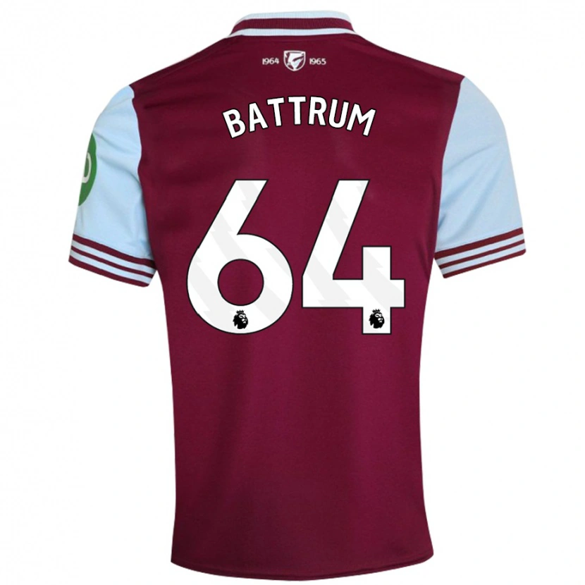 Danxen Hombre Camiseta Ryan Battrum #64 Rojo Oscuro 1ª Equipación 2024/25 La Camisa México