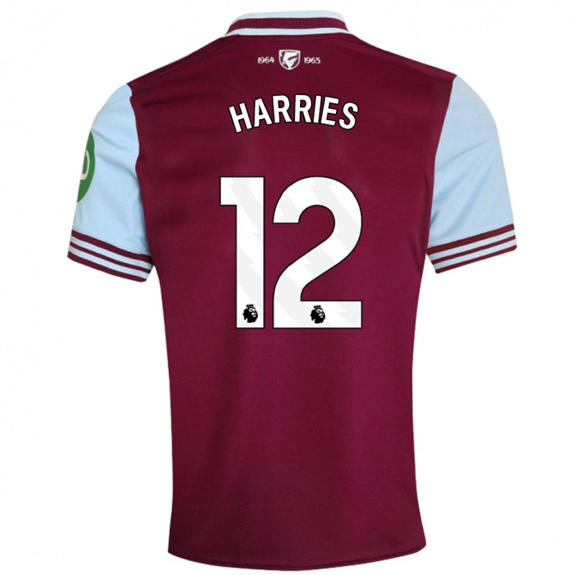 Danxen Hombre Camiseta Emma Harries #12 Rojo Oscuro 1ª Equipación 2024/25 La Camisa México