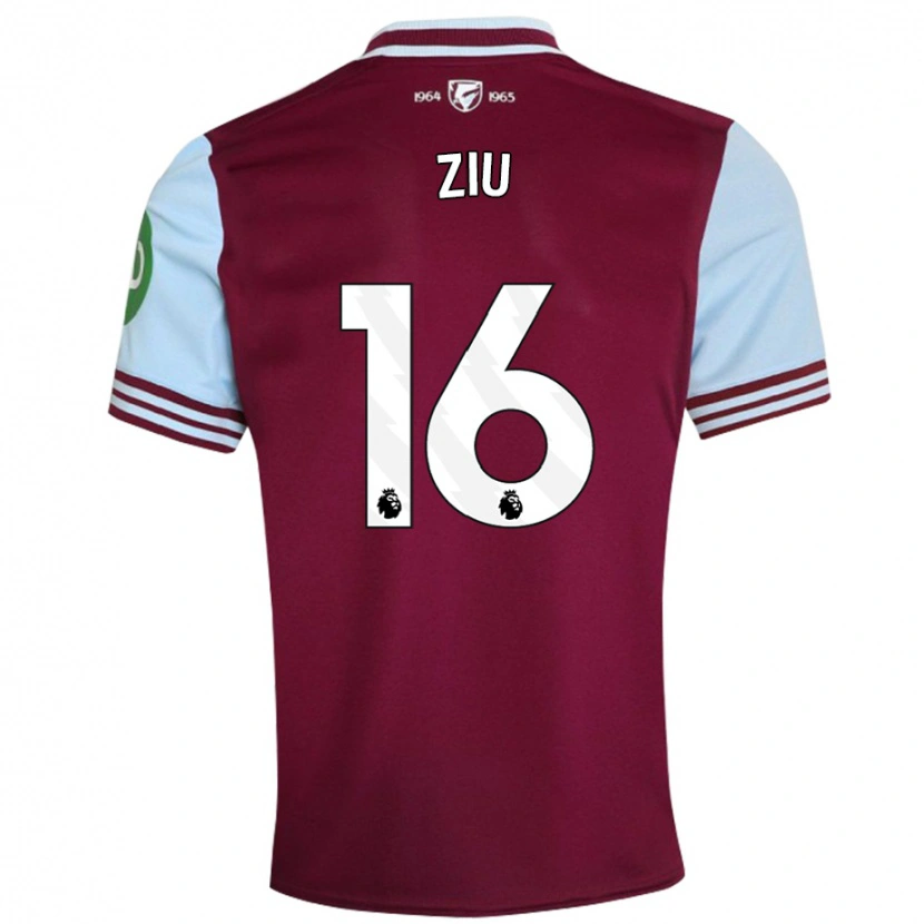 Danxen Hombre Camiseta Jessica Ziu #16 Rojo Oscuro 1ª Equipación 2024/25 La Camisa México