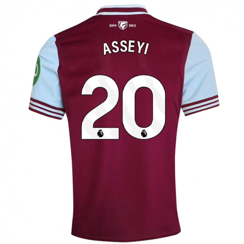 Danxen Hombre Camiseta Viviane Asseyi #20 Rojo Oscuro 1ª Equipación 2024/25 La Camisa México