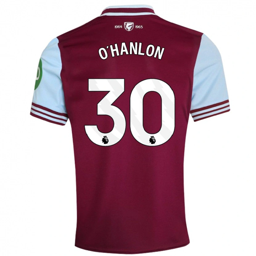 Danxen Hombre Camiseta Katie O'hanlon #30 Rojo Oscuro 1ª Equipación 2024/25 La Camisa México