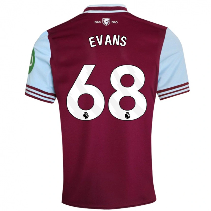 Danxen Hombre Camiseta Isaac Evans #68 Rojo Oscuro 1ª Equipación 2024/25 La Camisa México