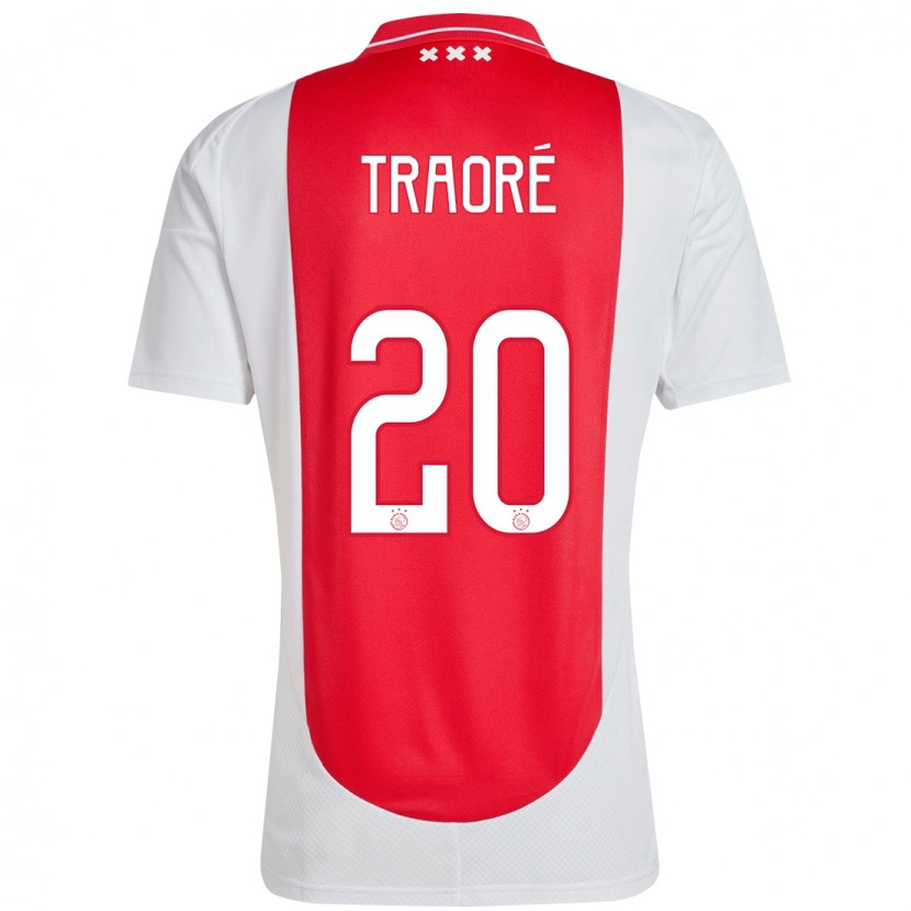 Danxen Hombre Camiseta Bertrand Traoré #20 Rojo Blanco 1ª Equipación 2024/25 La Camisa México