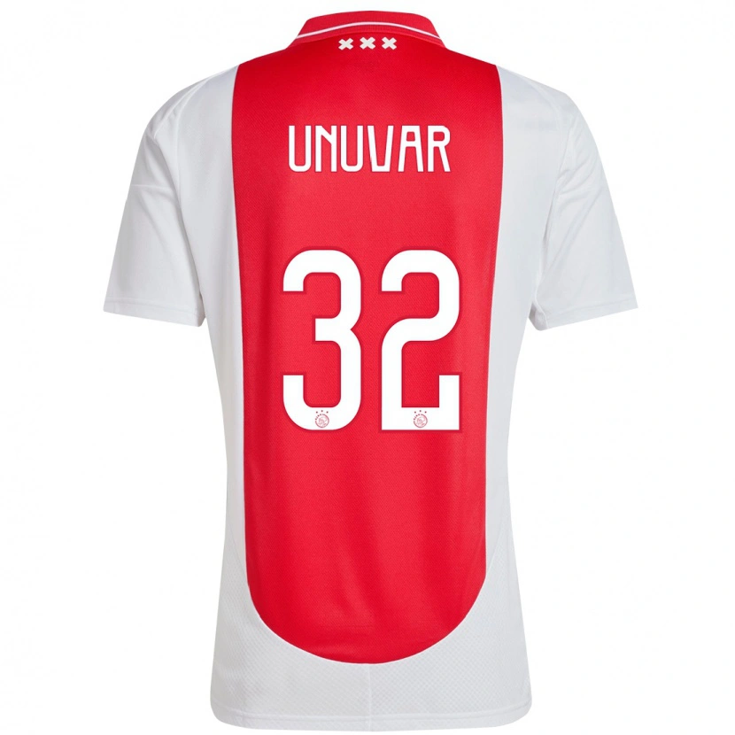 Danxen Hombre Camiseta Naci Ünüvar #32 Rojo Blanco 1ª Equipación 2024/25 La Camisa México