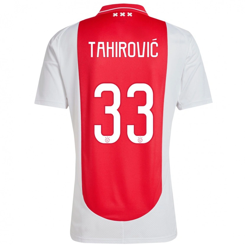 Danxen Hombre Camiseta Benjamin Tahirovic #33 Rojo Blanco 1ª Equipación 2024/25 La Camisa México