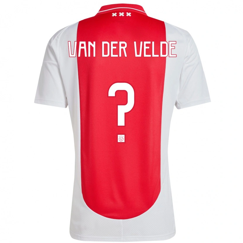 Danxen Hombre Camiseta Valentijn Van Der Velde #0 Rojo Blanco 1ª Equipación 2024/25 La Camisa México