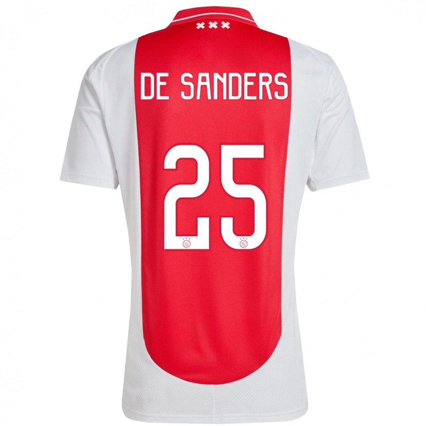 Danxen Hombre Camiseta Kay-Lee De Sanders #25 Rojo Blanco 1ª Equipación 2024/25 La Camisa México