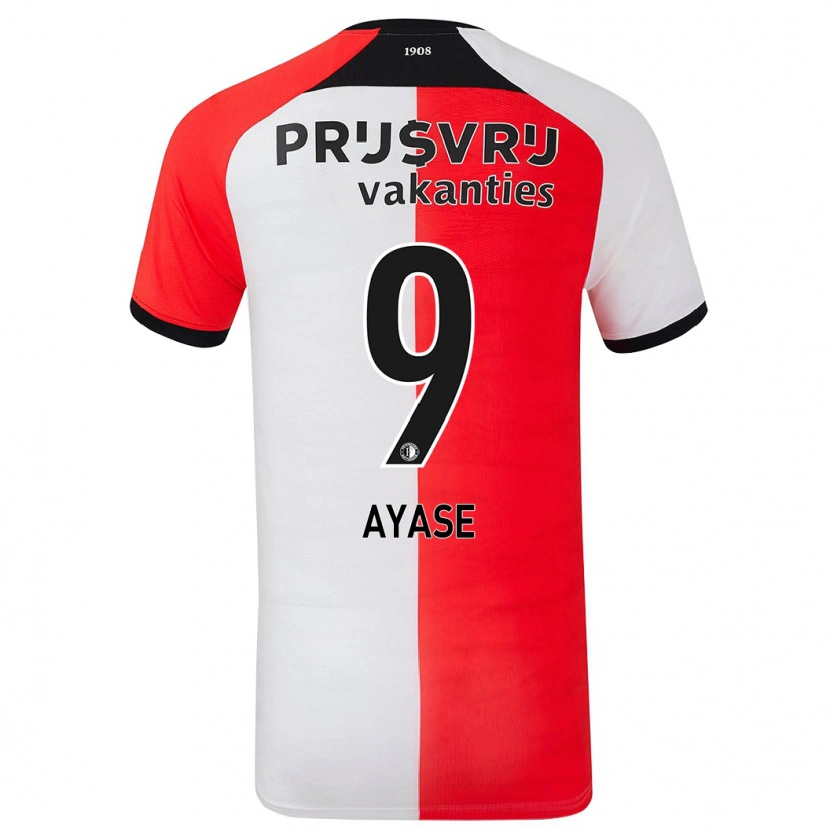 Danxen Hombre Camiseta Ayase Ueda #9 Rojo Blanco 1ª Equipación 2024/25 La Camisa México