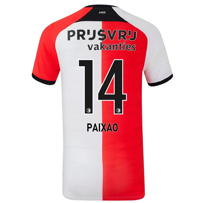 Danxen Hombre Camiseta Igor Paixão #14 Rojo Blanco 1ª Equipación 2024/25 La Camisa México