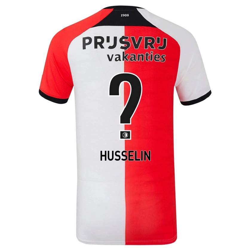 Danxen Hombre Camiseta Matéo Husselin #0 Rojo Blanco 1ª Equipación 2024/25 La Camisa México
