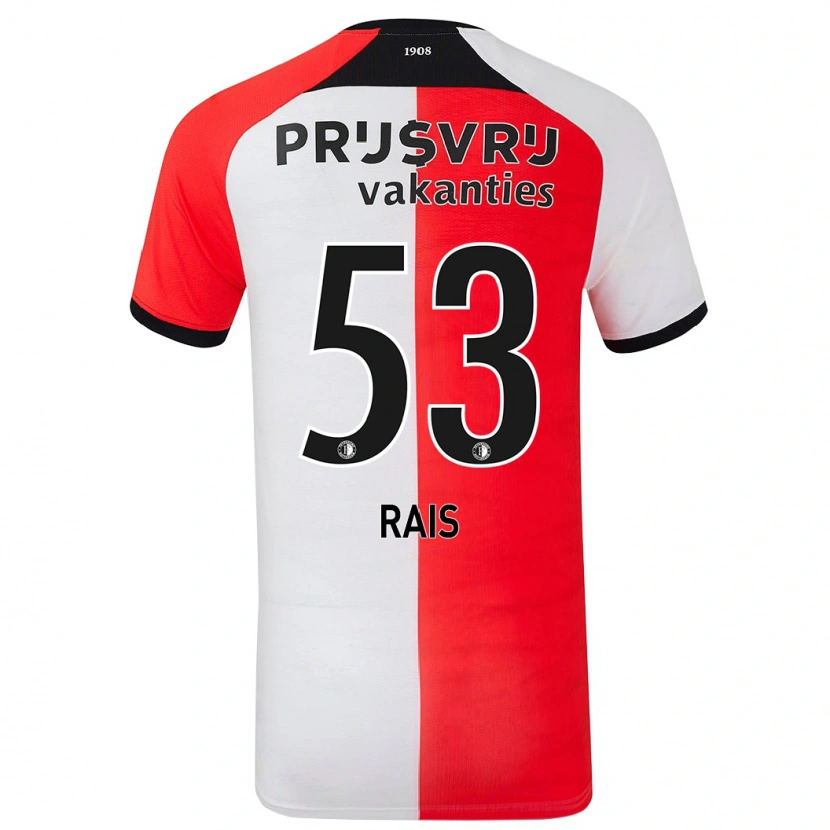 Danxen Hombre Camiseta Amir Rais #53 Rojo Blanco 1ª Equipación 2024/25 La Camisa México