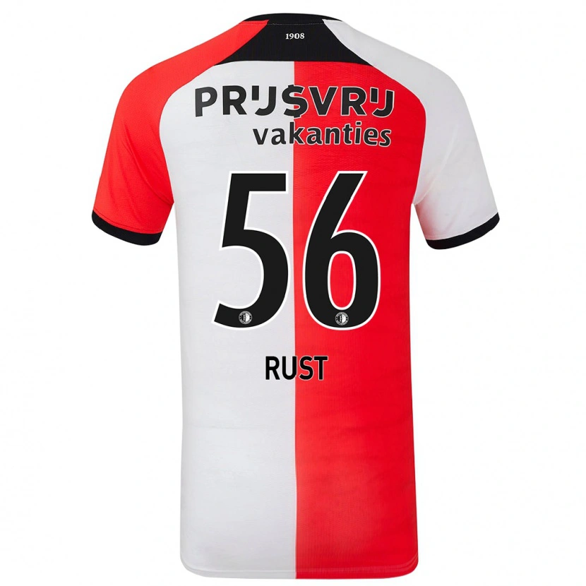 Danxen Hombre Camiseta Fabiano Rust #56 Rojo Blanco 1ª Equipación 2024/25 La Camisa México