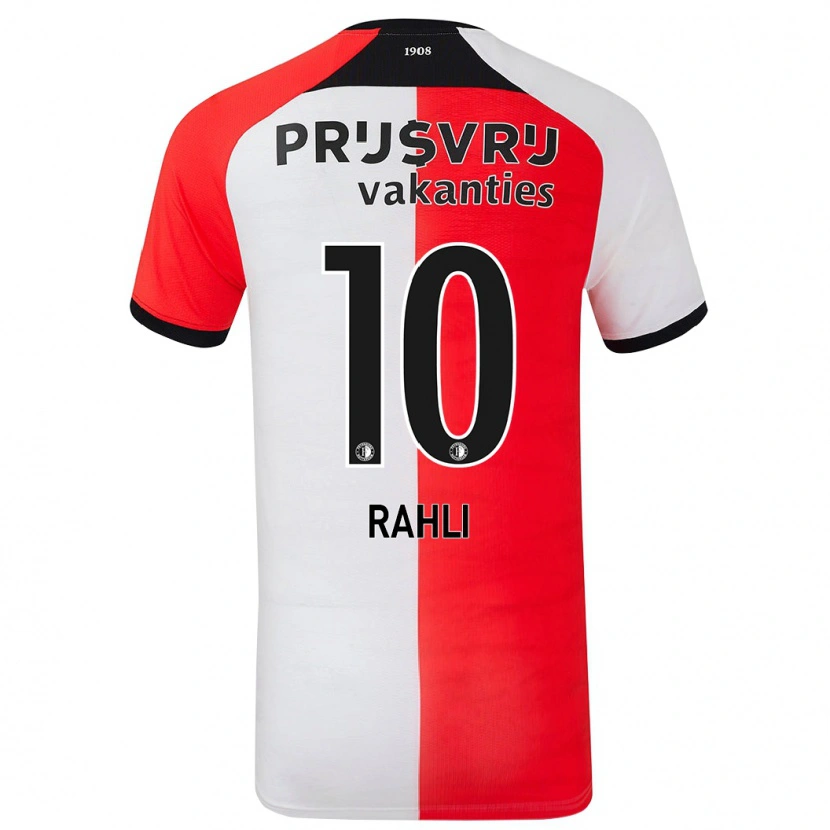 Danxen Hombre Camiseta Khalid Rahli #10 Rojo Blanco 1ª Equipación 2024/25 La Camisa México