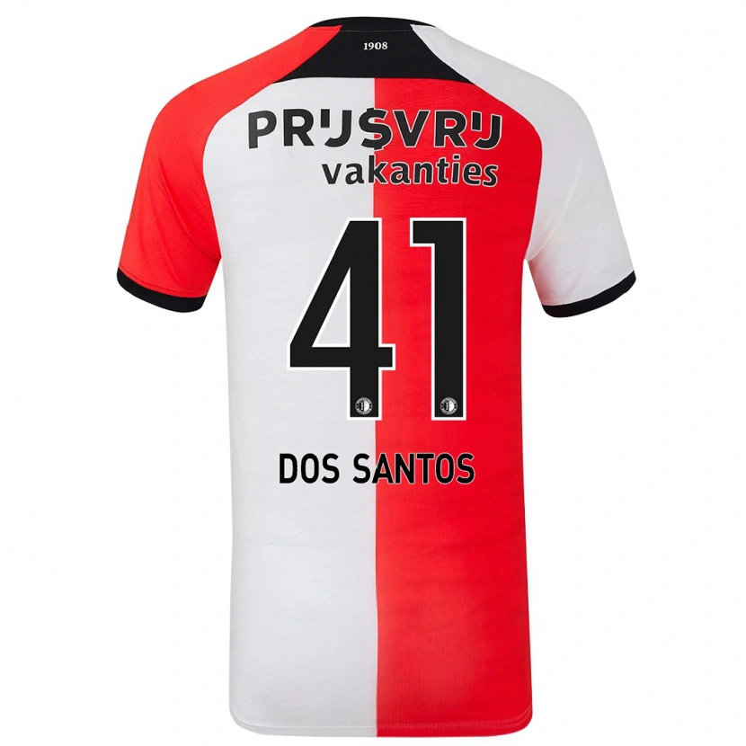 Danxen Hombre Camiseta Giuliany Ben-David Dos Santos #41 Rojo Blanco 1ª Equipación 2024/25 La Camisa México