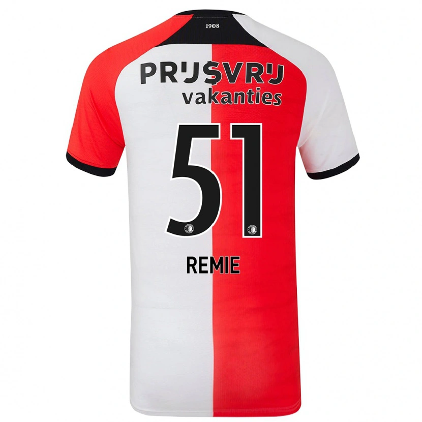 Danxen Hombre Camiseta Devin Remie #51 Rojo Blanco 1ª Equipación 2024/25 La Camisa México
